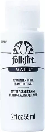 Matta akryylimaali valkoinen - FolkArt Matte - Winter White 59 ml