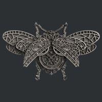 Silikonimuotti 11x10 cm - Zuri Steampunk Beetle 2
