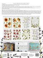 Siirtokuva 80x120 cm - Painterly Florals IOD Iron Orchid Decor Transfer