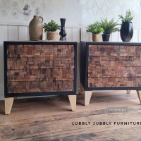 Decoupage-kuitupaperi 59x84 cm - Re-Design Decoupage Fiber Wood Cubism