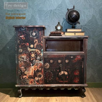 Decoupage-kuitupaperi 59x84 cm - Re-Design Decoupage Fiber Aged Machinery Elegance