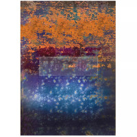 Decoupage-kuitupaperi 59x84 cm - Re-Design Decoupage Fiber Rustic Blue Rust
