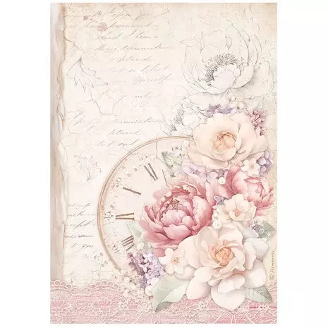 Riisipaperi A4 - Clock Stamperia Rice Paper