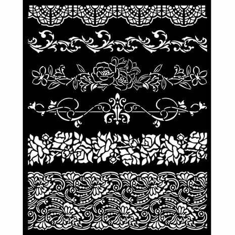 Sabluuna 20x25 cm - Borders Stamperia Thick Stencil