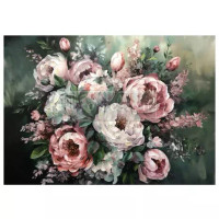 Decoupage-kuitupaperi 59x84 cm - Re-Design Decoupage Fiber Mossy Rose Delight