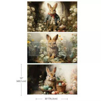 Kuitupaperisetti 48x76 cm x 3 kpl - Dreamy Bunnies Re-Design with Prima Tissue Paper Pack