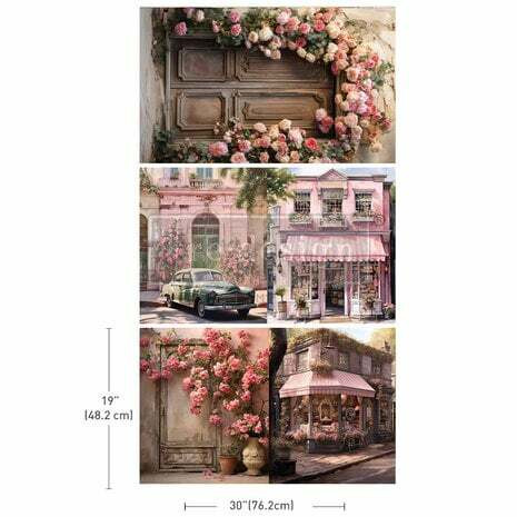 Kuitupaperisetti 76x144 cm - Blush Blossom Boulevard Re-Design with Prima Tissue Paper