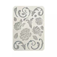 Silikonimuotti 15x21 cm - Stamperia Silicon Mould Flowers and Embellishments