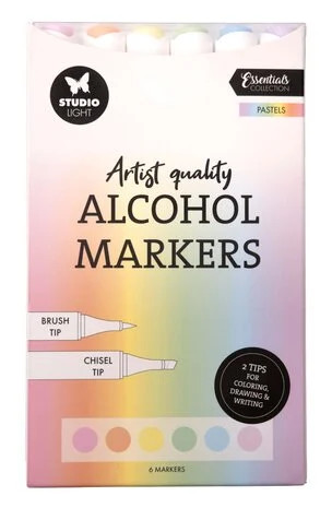 Alkoholitussit 6 kpl, Studio Light Alcohol Markers Pastels