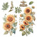 Siirtokuva 30x60 cm - Papers For You Decor Transfers Sunflowers 2 pcs
