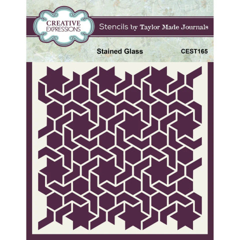 Sabluuna 15x15 cm - Creative Expressions Taylor Made Journals Stencil Stained Glass