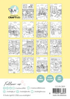Värityskirja 14x10 cm, Creative Craftlab Friendz Cozy & Cute Coloring Book Friendz Spring