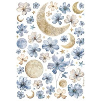 Riisipaperi 21x29 cm - Stamperia Sun and Moon Rice Paper