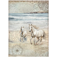 Riisipaperi 21x29 cm - Stamperia Silent Sea Rice Paper Horses