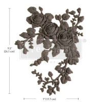 Huonekalukoriste 17x24 cm - Re-Design Decor Poly Velvet Cascade Right