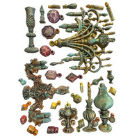 Koristemuotti 15x21 cm - Stamperia Masquerade Silicon Mould Candle Holders