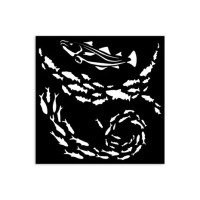 Sabluuna 12x12 cm - Stamperia Silent Sea Village Thick Stencil Fish
