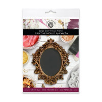 Silikonimuotti - Katy Sue Designs Cosmic Shimmer Silicone Mould Large Oval Vintage Frame