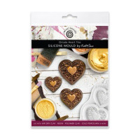 Silikonimuotti - Katy Sue Designs Cosmic Shimmer Silicone Mould Ornate Heart Trio