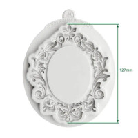 Silikonimuotti - Katy Sue Designs Cosmic Shimmer Silicone Mould Large Oval Vintage Frame
