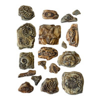 Koristemuotti 15x21 cm - Stamperia Silent Sea Soft Mould Fossils