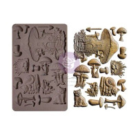 Koristemuotti 12x25 cm - Re-Design with Prima Decor Moulds Return To Wonderland Fairlyland Fungi 