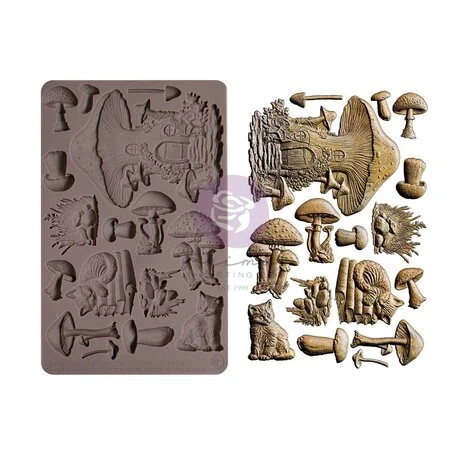 Koristemuotti 12x25 cm - Re-Design with Prima Decor Moulds Return To Wonderland Fairlyland Fungi 