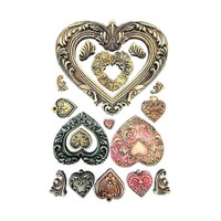 Koristemuotti 15x21 cm - Stamperia Silicon Mould Hearts