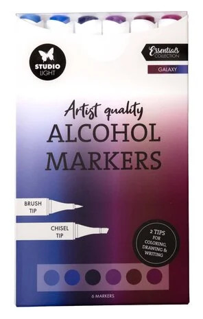 Alkoholitussit 6 kpl, Studio Light Alcohol Markers Galaxy
