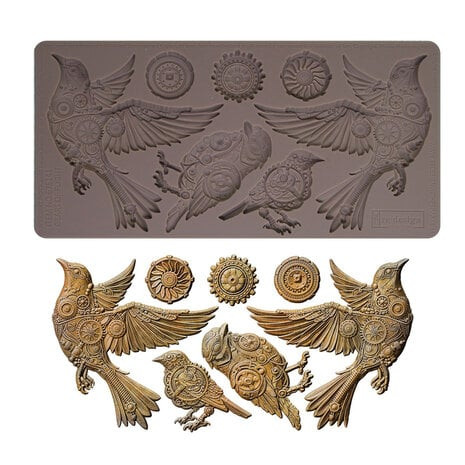 Koristemuotti 12x25 cm - Re-Design with Prima Decor Moulds Gears of Flight