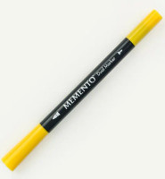 Maalikynä keltainen - Tsukineko Memento Ink Marker Dual Tip Cantaloupe