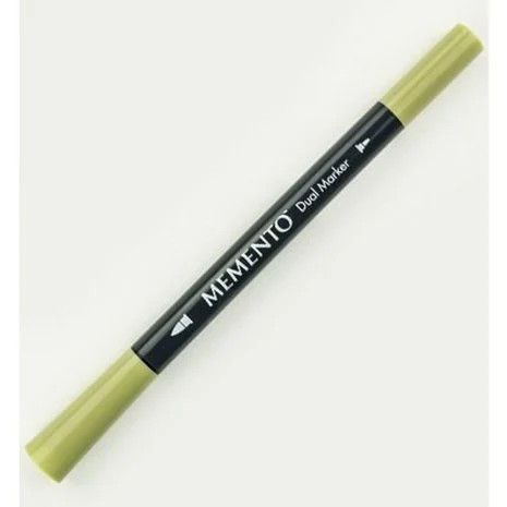 Maalikynä vihreä - Tsukineko Memento Ink Marker Dual Tip Pistachio