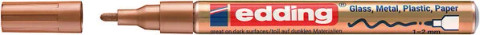 Maalikynä kupari 1-2 mm, edding e-751 Gloss Paint Marker Copper