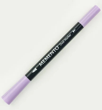 Maalikynä violetti - Tsukineko Memento Ink Marker Dual Tip Lulu Lavender