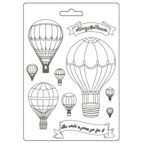 Koristemuotti 15x21 cm - Stamperia Timeless Soft Mould Balloons