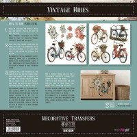 Siirtokuva 30x60 cm - Papers For You Decor Transfers Bikes 2 pcs
