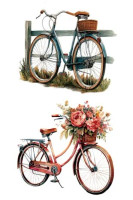 Siirtokuva 90x240 cm - Papers For You Decor Transfers Bikes 4 pcs