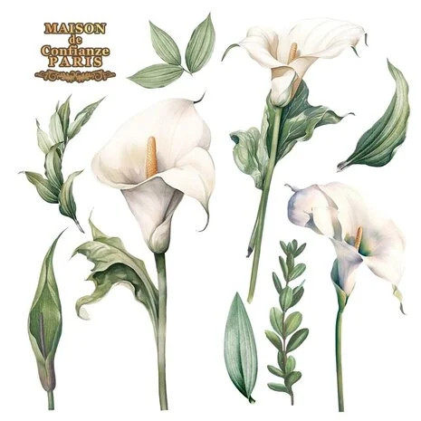 Siirtokuva 30x60 cm - Papers For You Decor Transfers Calla Lily 2 pcs