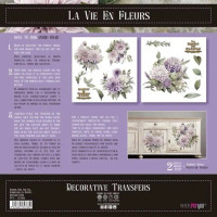 Siirtokuva 30x60 cm - Papers For You Decor Transfers Dahlias 2 pcs