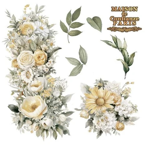 Siirtokuva 30x60 cm - Papers For You Decor Transfers Daisies 2 pcs