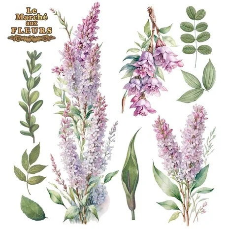 Siirtokuva 30x60 cm - Papers For You Decor Transfers Lilacs 2 pcs