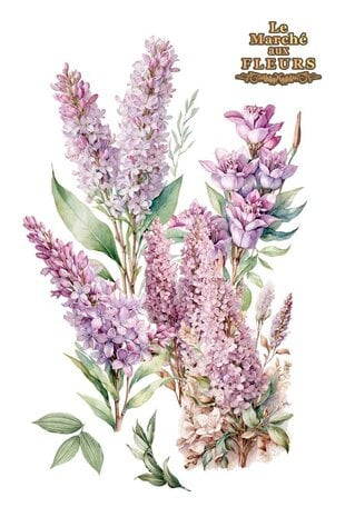 Siirtokuva 90x240 cm - Papers For You Decor Transfers Lilacs 4 pcs