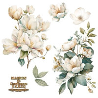 Siirtokuva 30x60 cm - Papers For You Decor Transfers Magnolias 2 pcs
