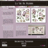 Siirtokuva 30x60 cm - Papers For You Decor Transfers Peonies 2 pcs