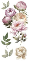 Siirtokuva 30x60 cm - Papers For You Decor Transfers Peonies 4 pcs