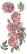 Siirtokuva 30x60 cm - Papers For You Decor Transfers Roses 4 pcs