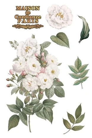 Siirtokuva 30x60 cm - Papers For You Decor Transfers Roses 3 pcs