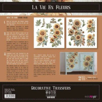Siirtokuva 30x60 cm - Papers For You Decor Transfers Sunflowers 2 pcs