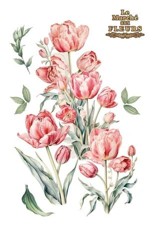 Siirtokuva 90x240 cm - Papers For You Decor Transfers Tulips 4 pcs