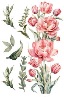 Siirtokuva 30x60 cm - Papers For You Decor Transfers Tulips 3 pcs